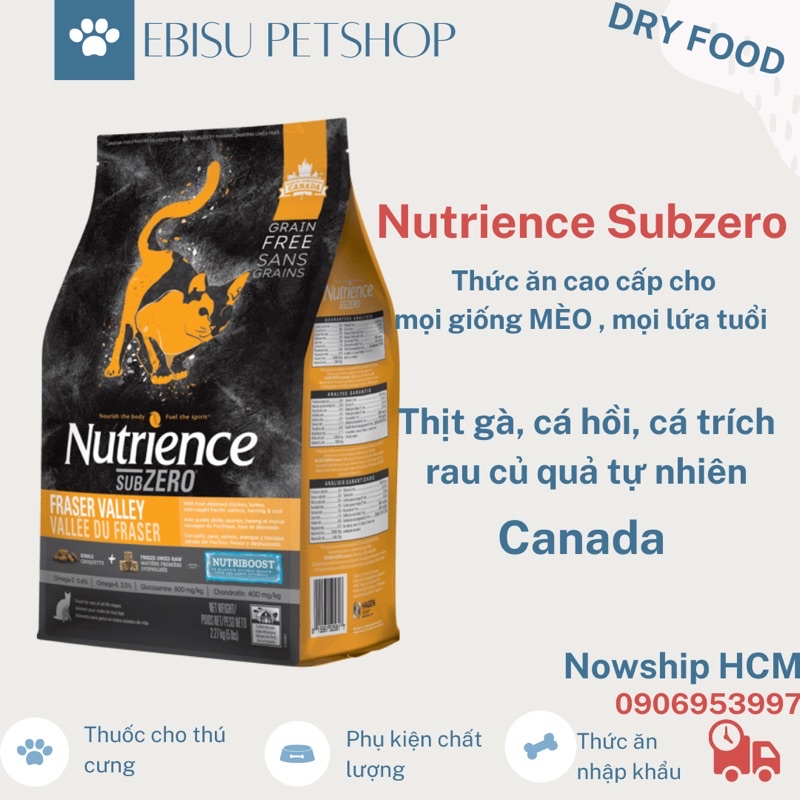  Nutrience subzero thức ăn cho mèo
