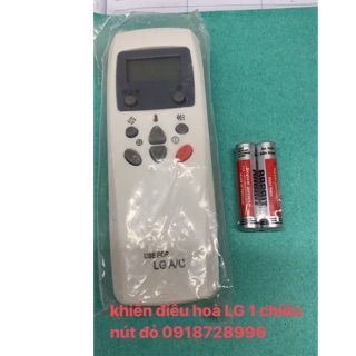 Điều khiển điều hoà LG1 chiều nút đỏ