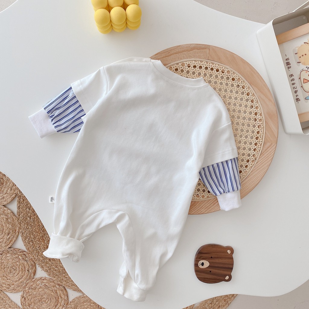 Bodysuit bé sơ sinh,áo sơ sinh cho bé từ 1 tháng đến 1 tuổi, họa tiết ngộ nghĩnh chất liệu cotton 100% cao cấp BD185