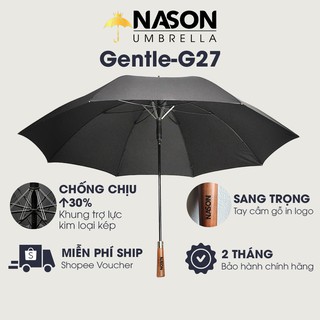 Dù Golf cao cấp khung chịu lực kép Nason Umbrella Gentle-G27 Tán rộng 27inch vải chống thấm nước Lực chống chịu thêm 50%