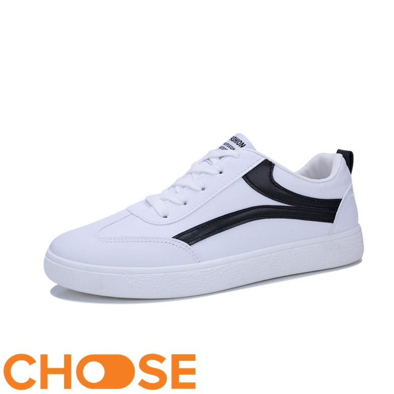 Giày Nam Bata Trắng Phối Hình V Màu Phong Cách Choose G2612 | BigBuy360 - bigbuy360.vn