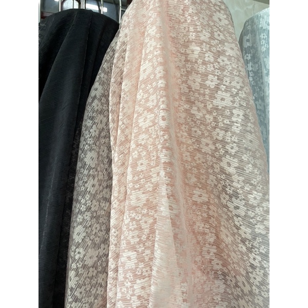 Vải thiên tơ hoa , tơ organza hoa