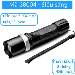 Đèn pin sạc điện siêu sáng K38004.T102