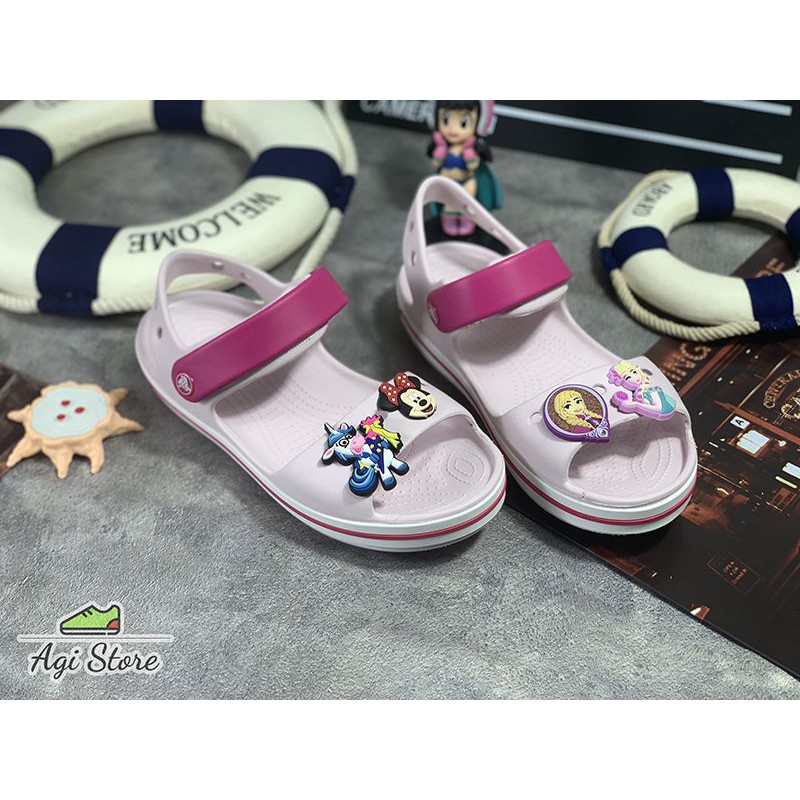 Sandal Bayaband Kids Cho Bé Gái Mềm - Nhẹ - Siêu Bền Màu Hồng Trắng
