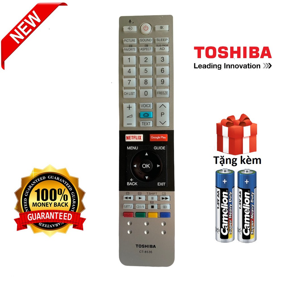 Điều khiển tivi Toshiba CT-8536 giọng nói - Chính hãng