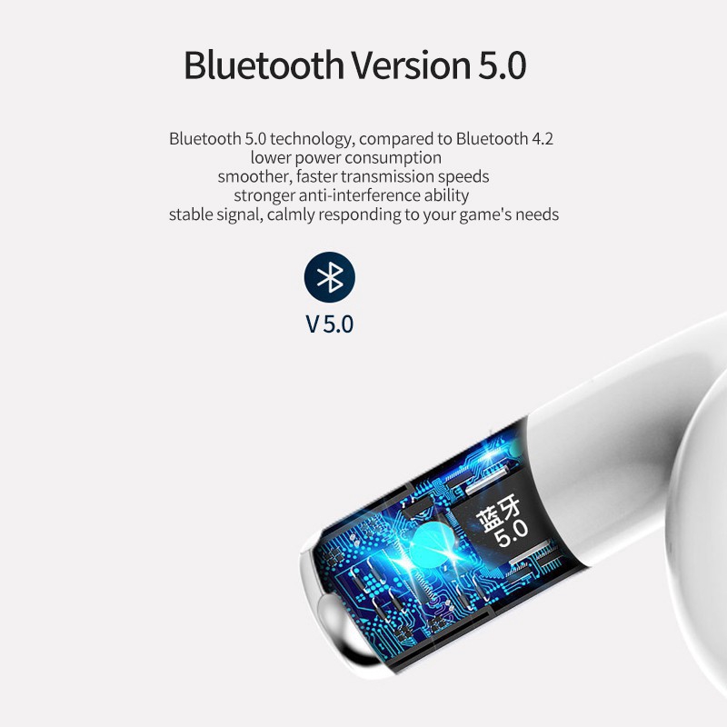 Tai Nghe bluetooth 5.0 i12 Nhét Tai Kèm mic inpods 13 inpods 12
