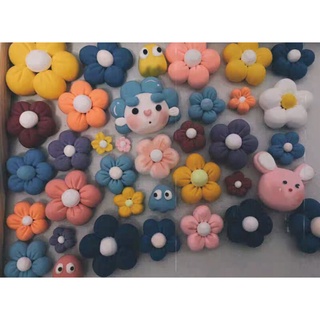 Set 10 hoa đất sét 5cm trang trí 🌼🌺🌹🌻🌸