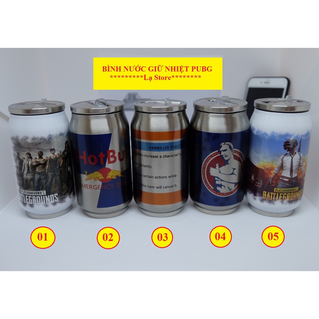 Bình Giữ Nhiệt PUBG 300ml Chống Trầy xước Chống Móp méo