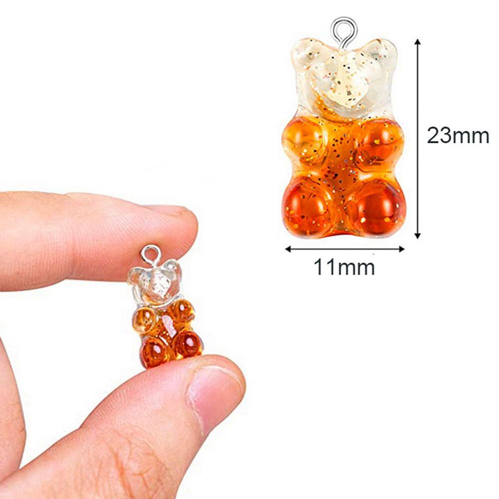 Mặt Vòng cổ Hình Gấu Gummy Dễ Thương 23 * 11mm