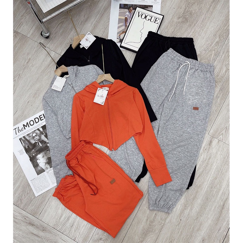 Set Crotop Xinh Dài tay Khóa Mũ Quảng Châu SB2095-Teen 888