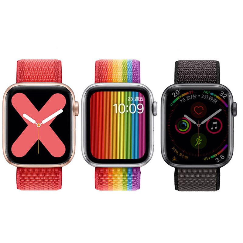 Dây Đeo Nylon Cho Đồng Hồ Thông Minh Apple Watch Series 1 / 2 / 3 / 4 / 5 / 6 / Se 44mm 40mm 38mm 42mm