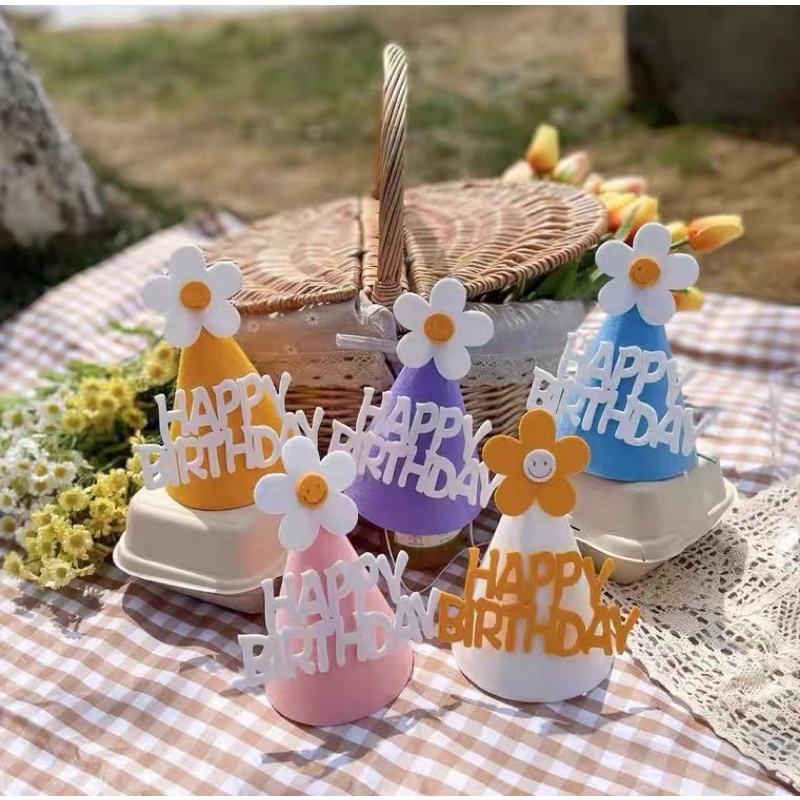 Dây treo trang trí tiệc sinh nhật chủ đề hoa cúc xinh xắn