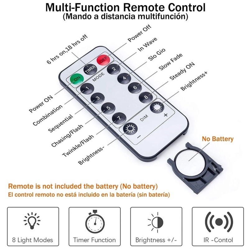 Đèn dây rèm LED 3 * 3M USB /8 chế độ đèn cổ tích năm mới với điều khiển từ xa /Đèn Led Vòng hoa cho Trang trí Trang chủ / Đám cưới / Tiệc / Sân vườn / Giáng sinh