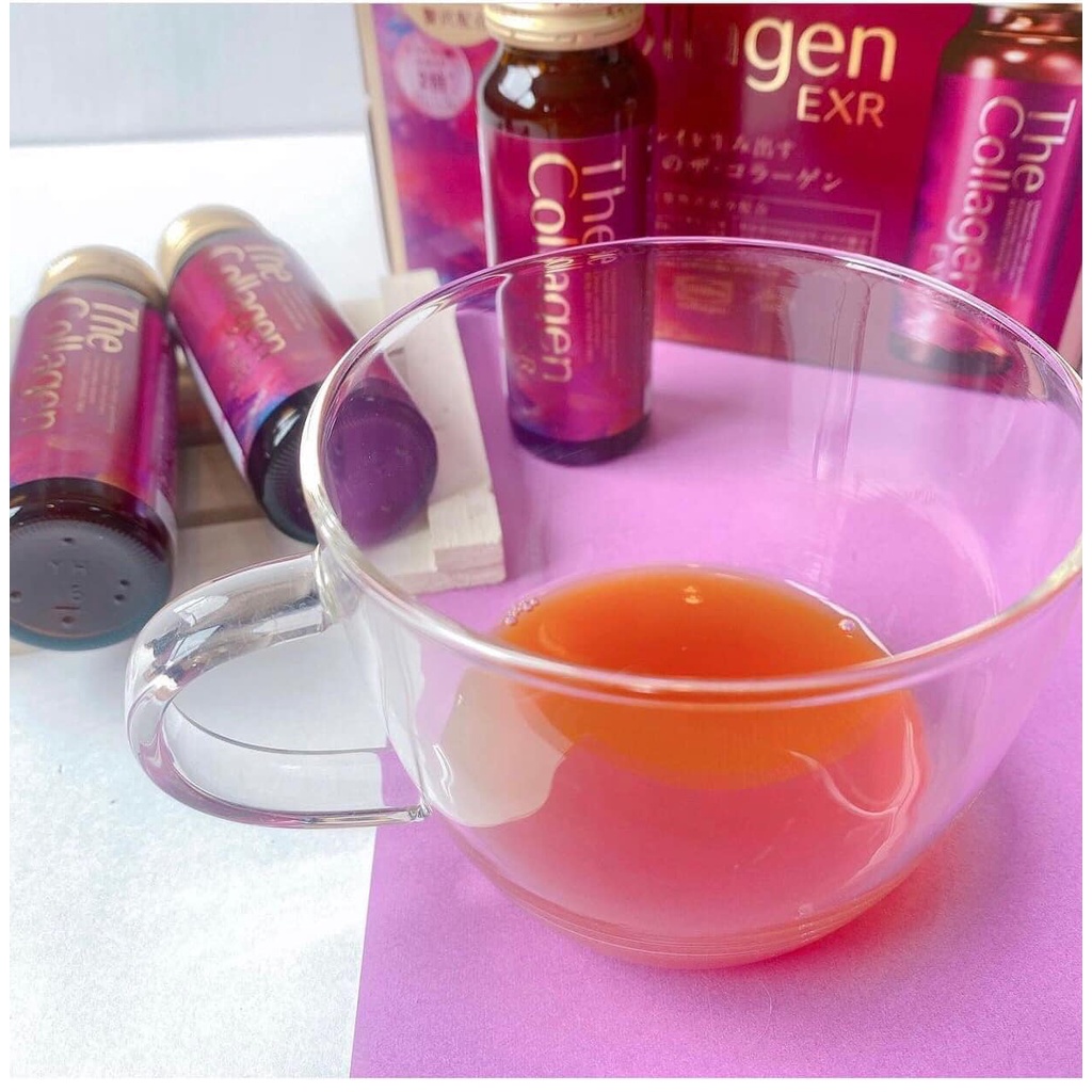[Shiseido] Nước Uống The Collagen EXR Hỗ Trợ Ngừa Lão Hóa Đẹp Da - Hộp 10 Lọ