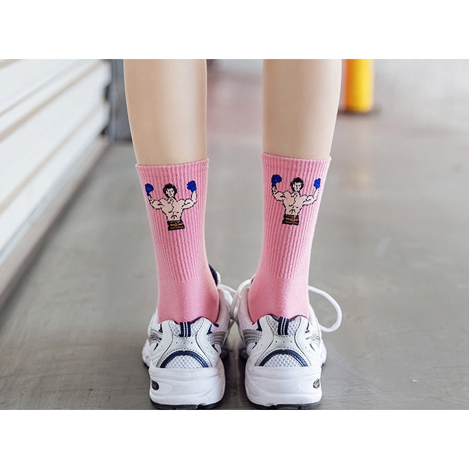 Vớ HÌNH NGƯỜI LỰC SĨ cao cổ phong cách thể thao, trẻ trung, năng động.