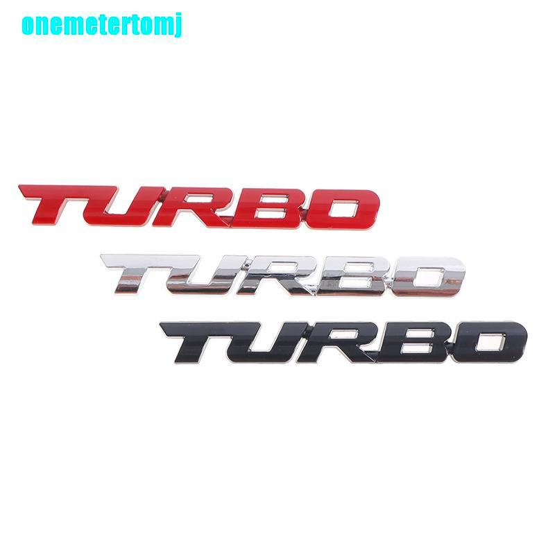 Miếng Dán Chữ Turbo 3d Bằng Kim Loại Trang Trí Xe Hơi