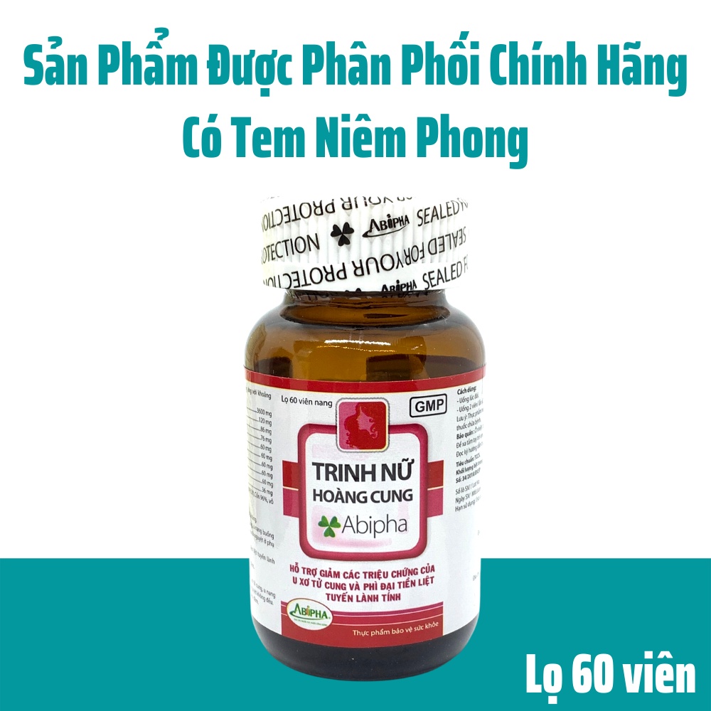 Trinh Nữ Hoàng Cung Abipha 60 Viên hỗ trợ phòng ngừa U vú, u nang buồng trứng, u xơ tử cung, u xơ tuyến tiền liệt
