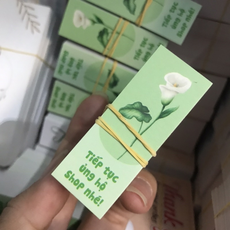 100 thẻ (size: 2x5.3cm) Thiệp cám ơn, Thankyoucard,thẻ cảm ơn, phong cách hiện đại dễ thương, giấy bìa cứng