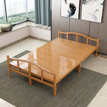 Giường Gấp Văn Phòng Tre Tự Nhiên Ép 3 Lớp, Giường Tre Gấp Gọn Xếp Thông Minh kích thước 80cm 100cm 120cm