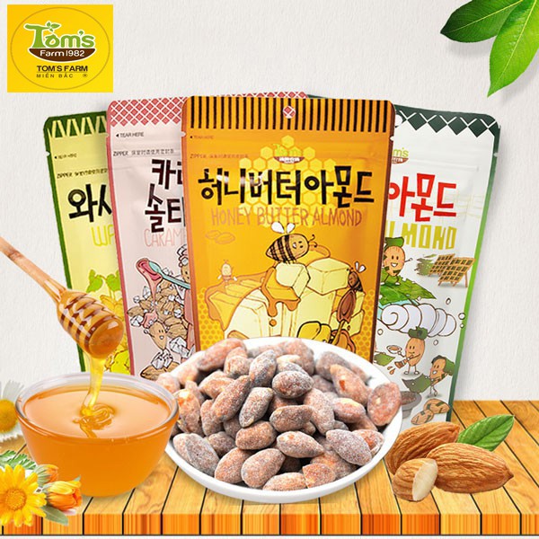 Hạt Hạnh Nhân Tẩm Bơ Mật Ong Tom's Farm (210g)