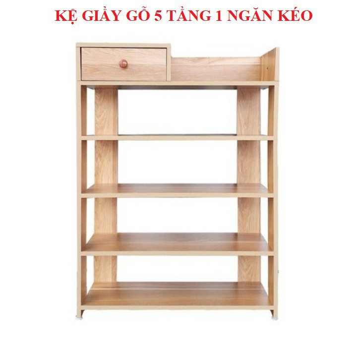 kệ để giày dép , giá để giày dép 5 tầng 1 ngăn kéo bằng gỗ MDF nhập khẩu cao cấp lắp ráp dễ dàng tủ giày dép tiện lợi rẻ