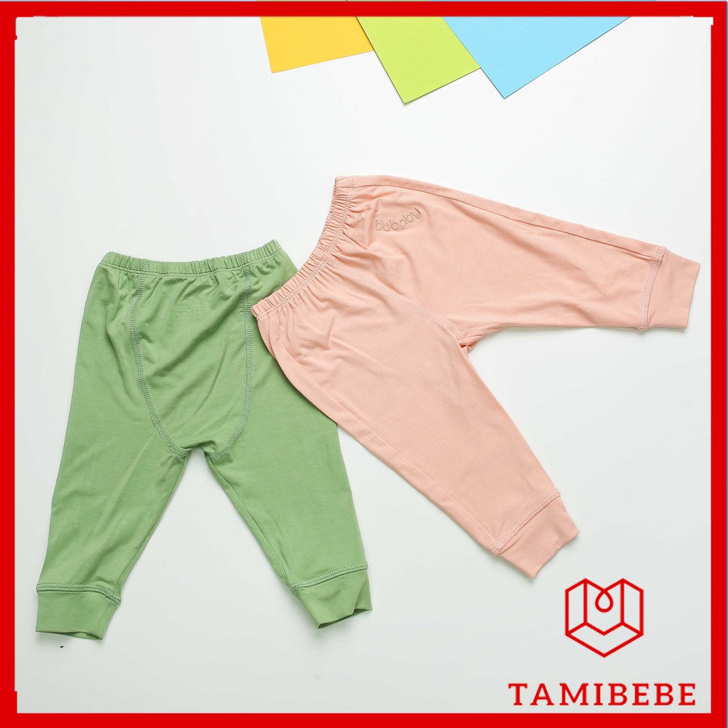Quần áo trẻ em Bu Baby bộ dài tay cài chéo bambus sơ sinh - TAMIBEBE
