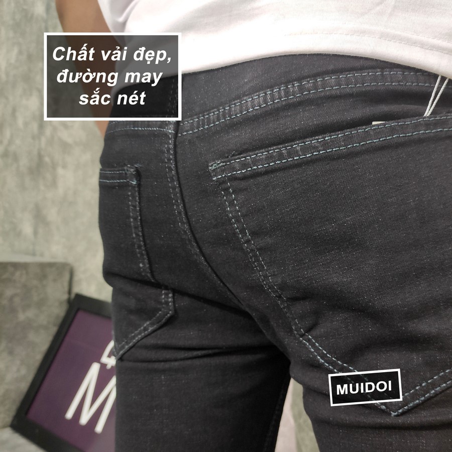 Quần jeans đen nam Inichi Q98 co giãn 4 chiều loại tốt