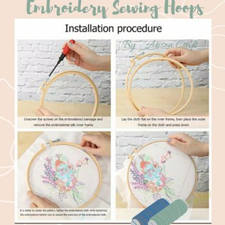 Bộ Khung Thêu Hình Hoa Sen Diy