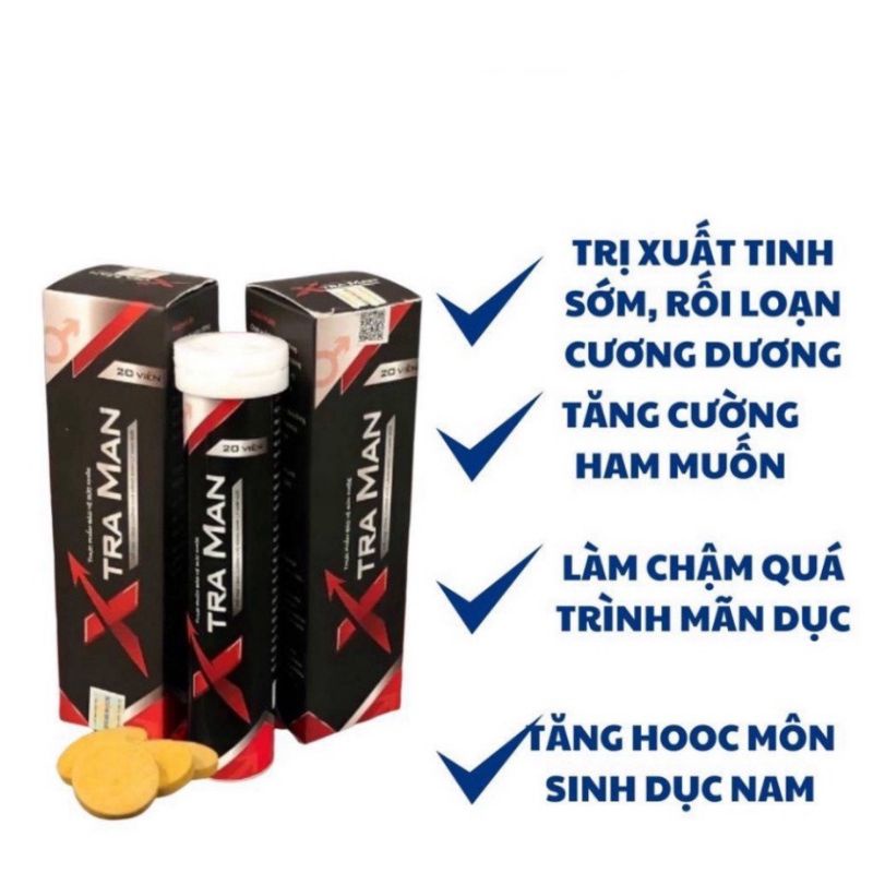 [ Chính hãng] Xtraman viên sủi tăng cường sinh lý túp 20 viên