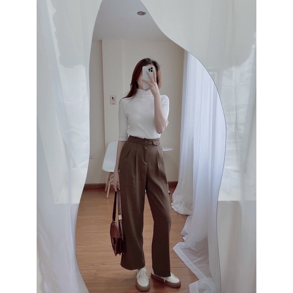 Julia pants - quần vải ống suông Hàn Quốc Regen
