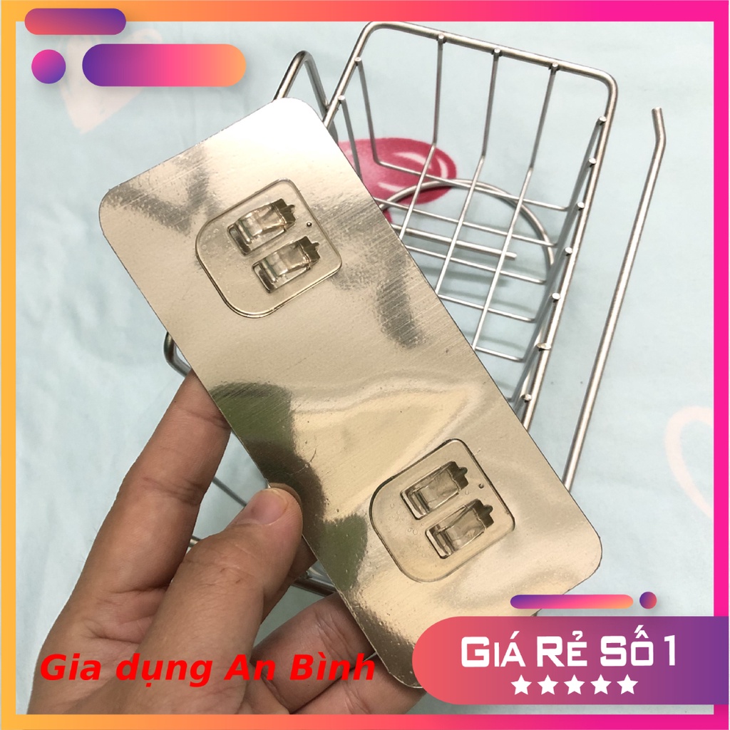 Khay Đựng Giẻ Rửa Bát Inox Chắc Chắn, Có Miếng Hứng Nước Tiện Lợi