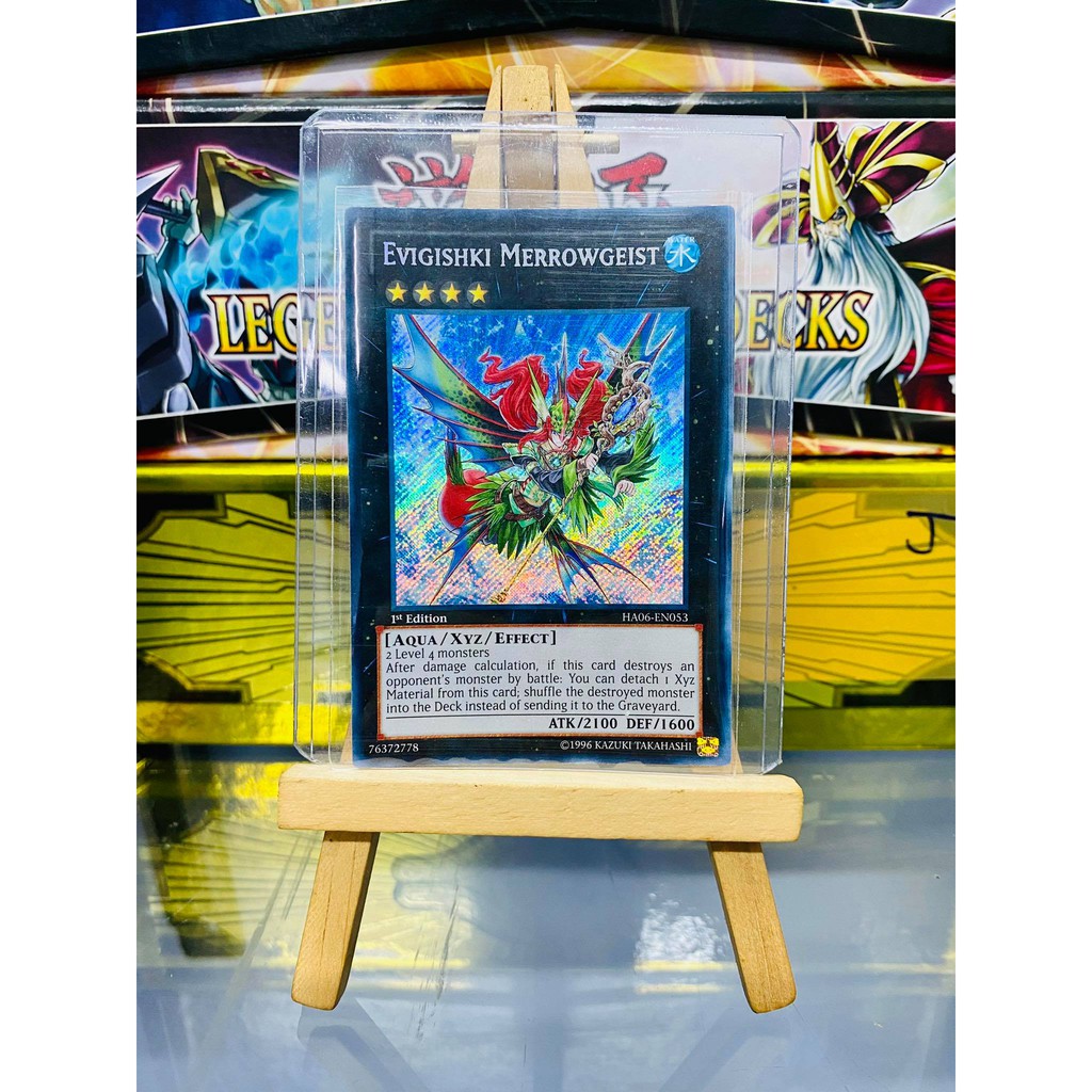 [ Dưa Hấu Yugioh ] Lá bài thẻ bài Evigishki Merrowgeist - Secret Rare - Tặng bọc bài nhựa bảo quản