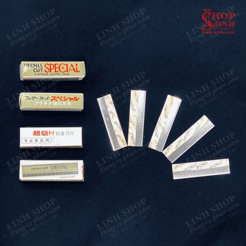 1 hộp (10 cái) Dao lam cạo tỉa lông mày, dao dùng 1 lần, sắc bén