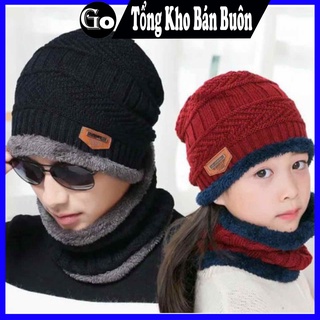 Mũ len kèm khăn cổ Hàn Quốc nam nữ ~ Gocolo