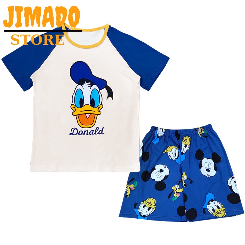 Đồ bộ bé trai bé gái Bộ đồ vịt Donal chất cotton 4 chiều JIMADO E2.060.100