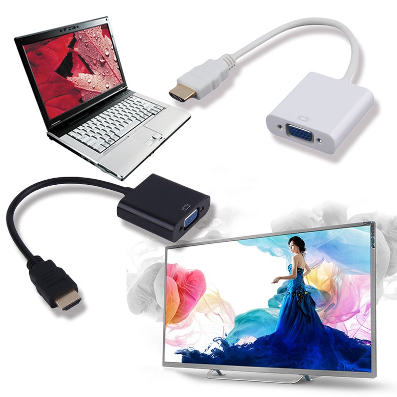 Dây cáp chuyển đổi HDMI 1080P sang VGA tiện dụng dành cho PC DVD HDTV