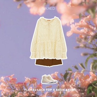 Naked by v - áo ren hoa floral lace top