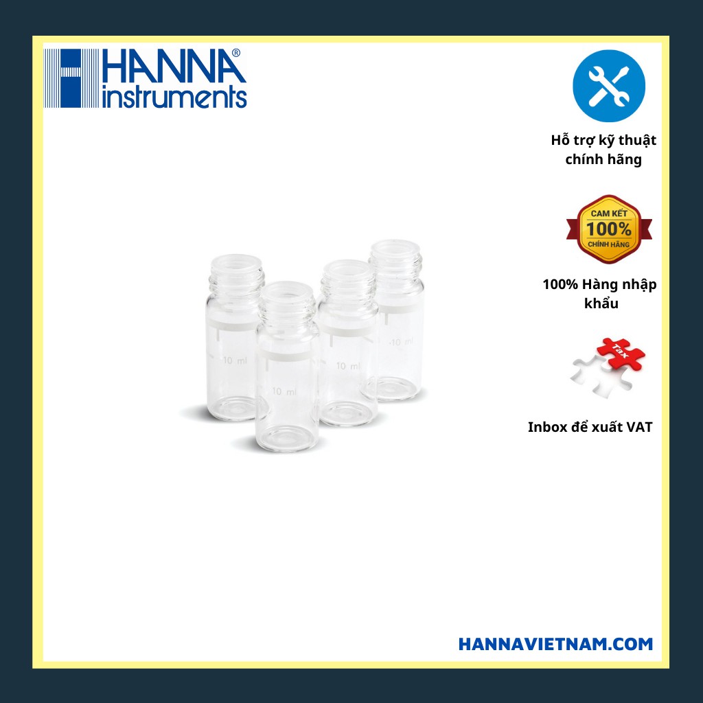 Cuvet Thủy Tinh Cho Máy Đo Quang Hanna ( 1 bộ đi kèm 4 cái) Model HI731331