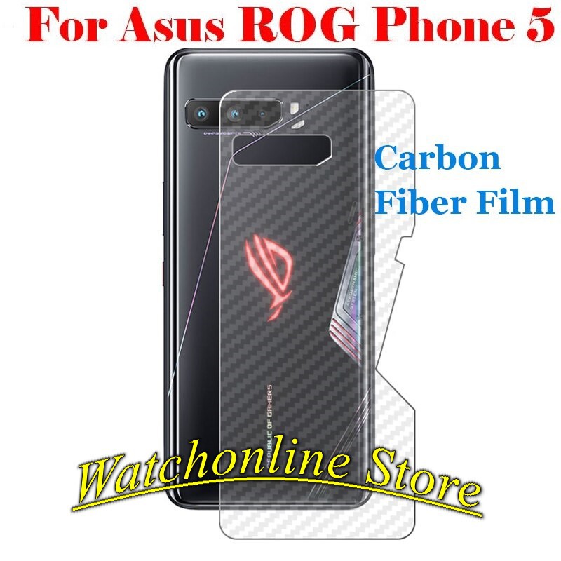 Dán Carbon mặt lưng Asus Rog Phone 5 / Rog Phone 5 pro chống bám vân tay