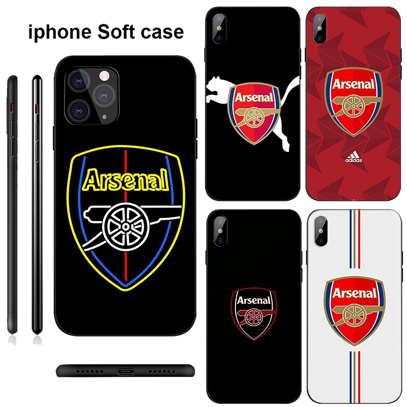 Ốp điện thoại mềm in hình logo đội bóng Arsenal LU135 thích hợp cho iPhone XR X Xs Max 7 8 6s 6 Plus 7+ 8+ 5 5s SE 2020