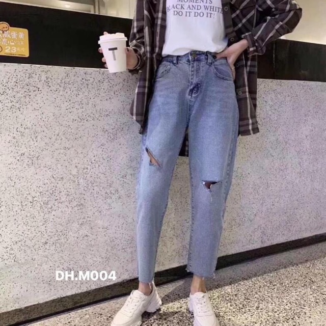 Quần bò rách - Quần bò baggy size s m l