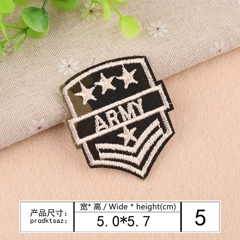 Sticker ủi thêu hình quân đội