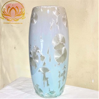Bình Hoa Bằng Sứ Cao Cấp kết tinh (trang trí, thờ cúng ,...) cao 20cm