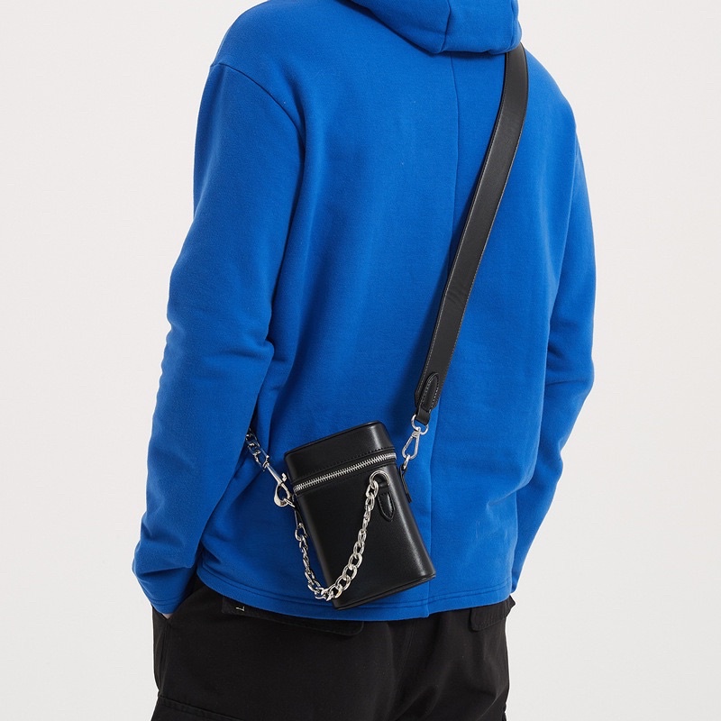 > Túi đeo chéo size nhỏ nam nữ unisex chất liệu da PU phong cách Hàn quốc streetstyle