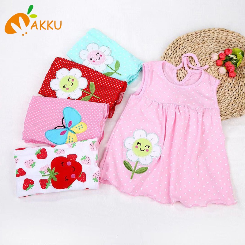 Đầm Cotton Màu Kẹo Dễ Thương Thời Trang Cho Bé Gái