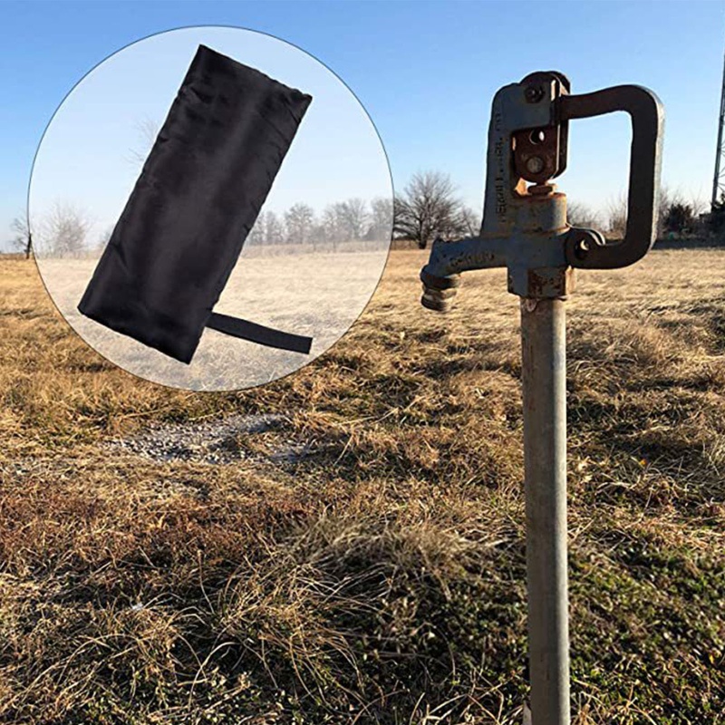 Vỏ Bọc Vòi Nước Ngoài Trời Mùa Đông Màu Đen 25x10In