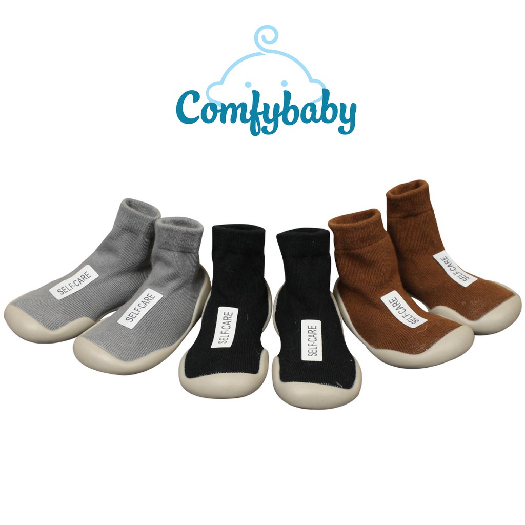 Giày bún tập đi dạng tất cao cổ đế cao su chống trượt -  phong cách Hàn Quốc Comfybaby GB001 - chính hãng