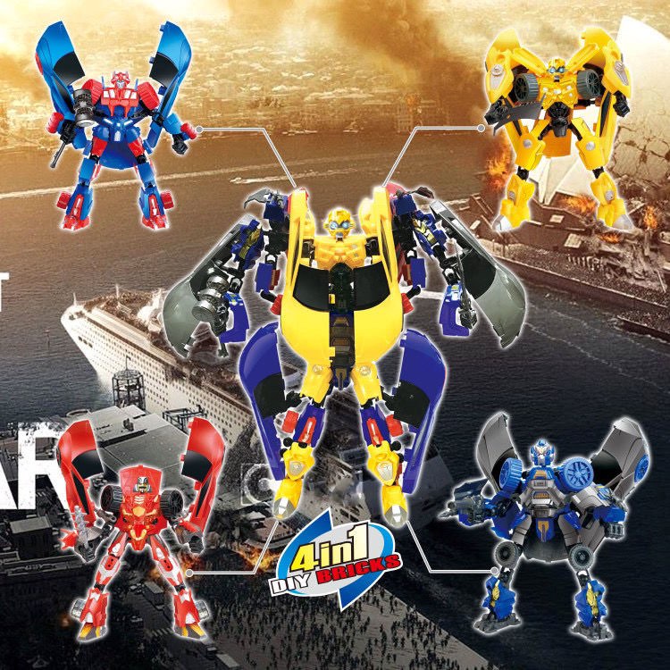 [Hàng Sẵn] Đồ Chơi Transformers Robot 4 hợp 1 Sáng tạo Độc đáo