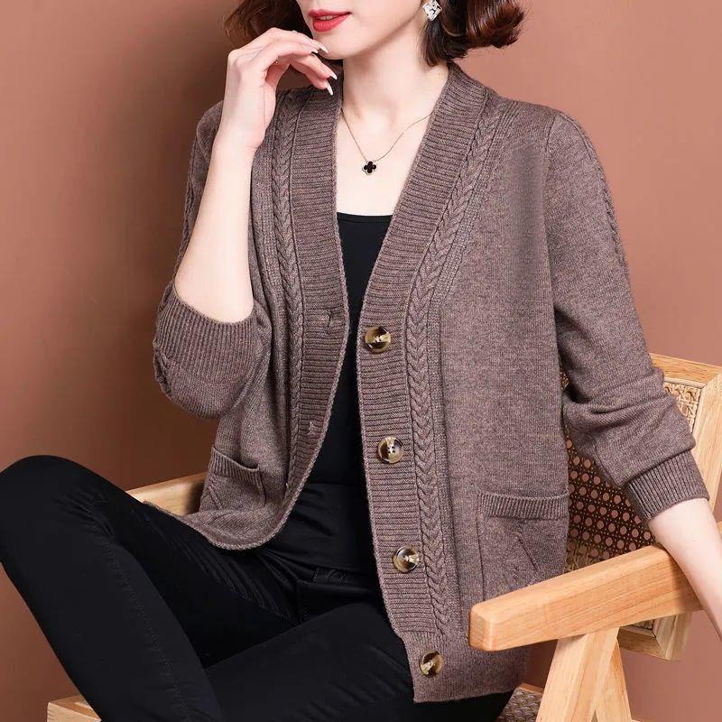 Áo Khoác cardigan Dáng Ngắn Phong Cách Phương Tây Thời Trang Xuân Thu Mới 2022 Dành Cho Phụ Nữ Trung Niên