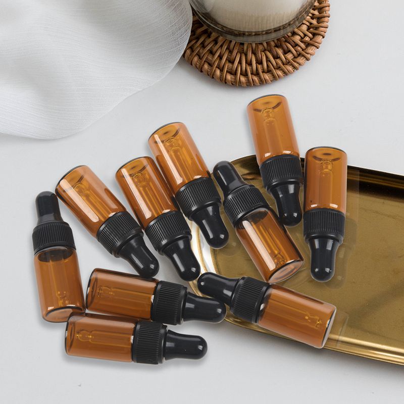Set 10 Chai Thủy Tinh Rỗng 3ml Đựng Tinh Dầu Tiện Dụng